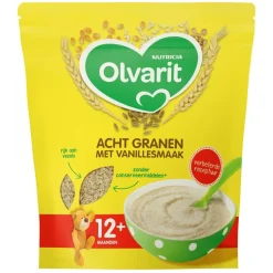 Olvarit 12+M Acht Granen Vanille Ontbijtpap