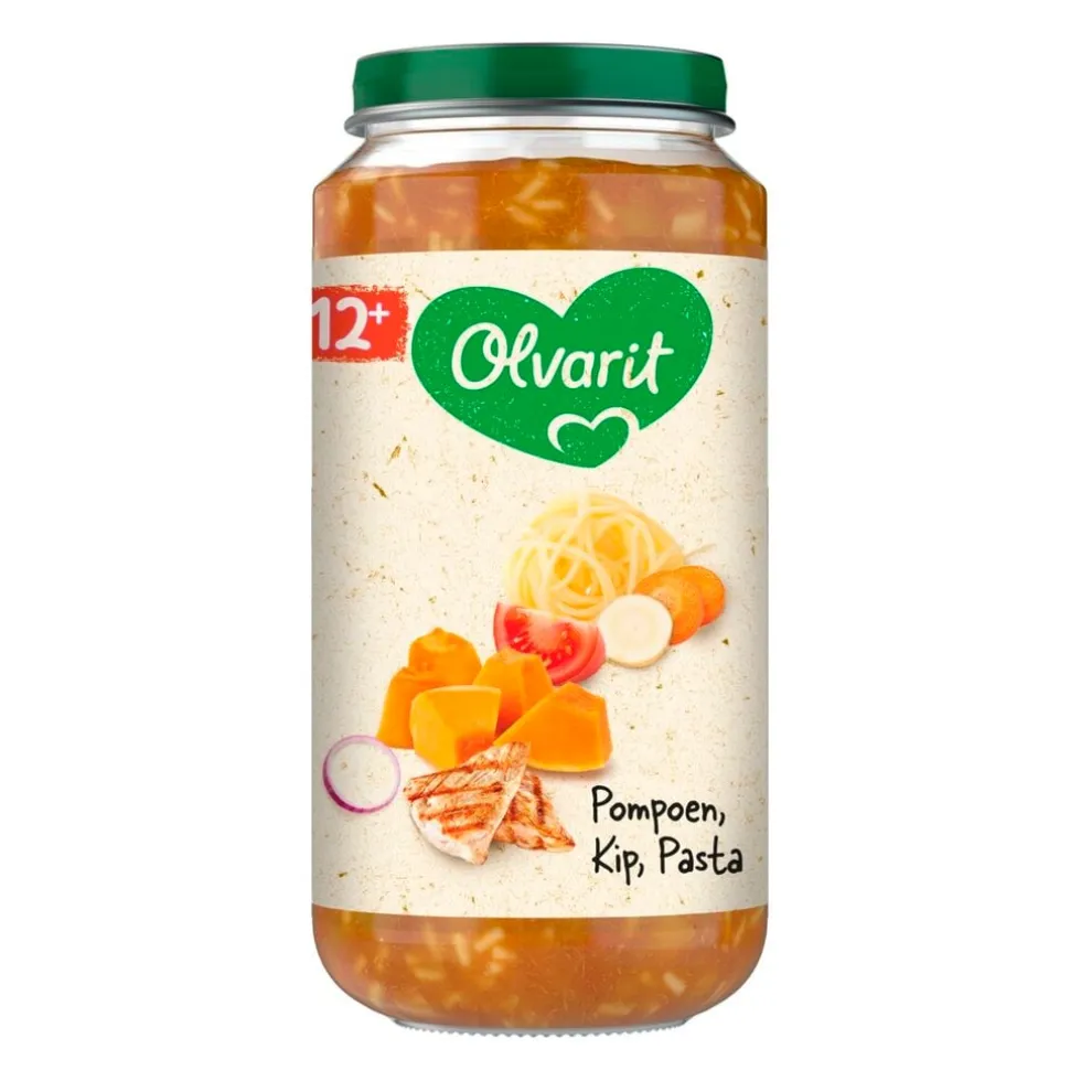 Olvarit 12+M Pompoen Kip Pasta