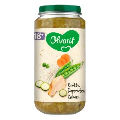 Olvarit 18+M Risotto Doperwt Kalkoen