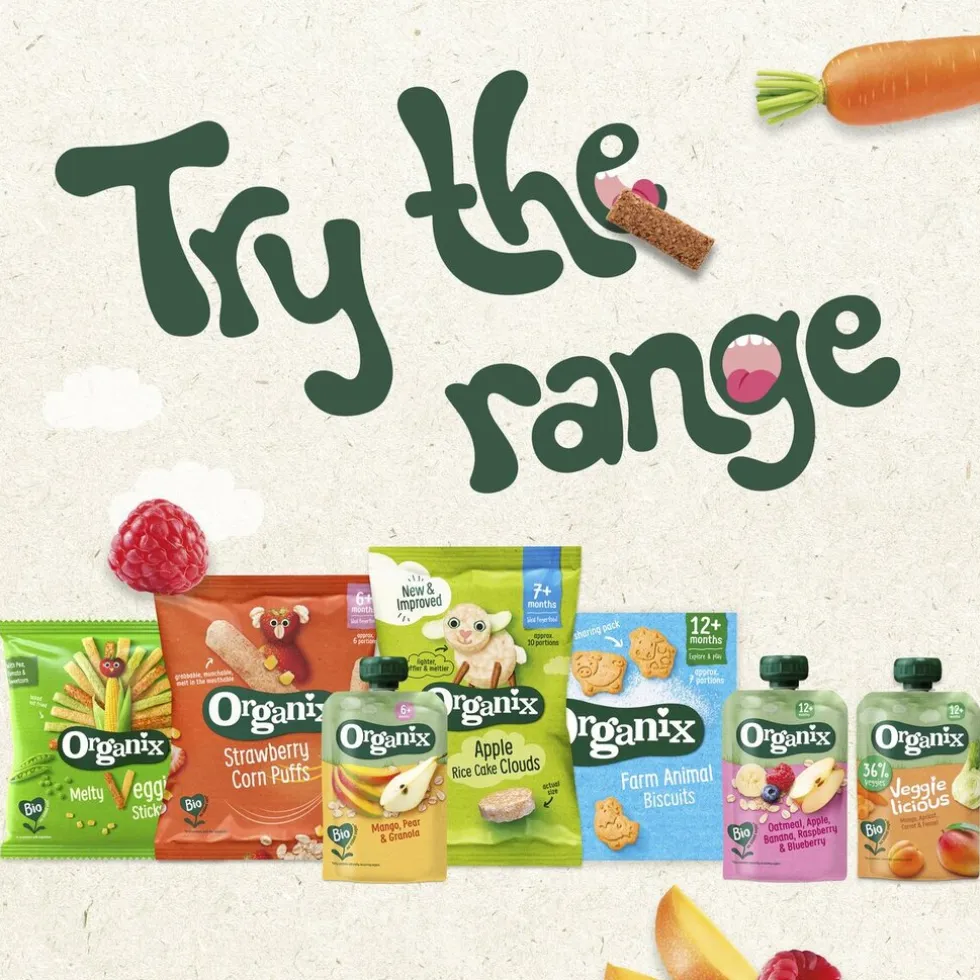 Organix 12+M Appel, Aardbei & Quinoa Knijpfruit