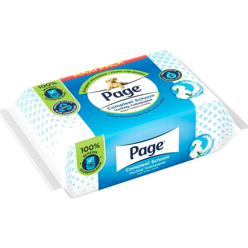 Page Fris en Schoon Vochtig Toiletpapier