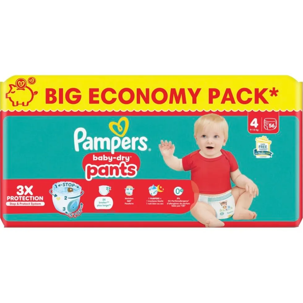 Pampers Baby-Dry Pants Maat 4 Luierbroekjes