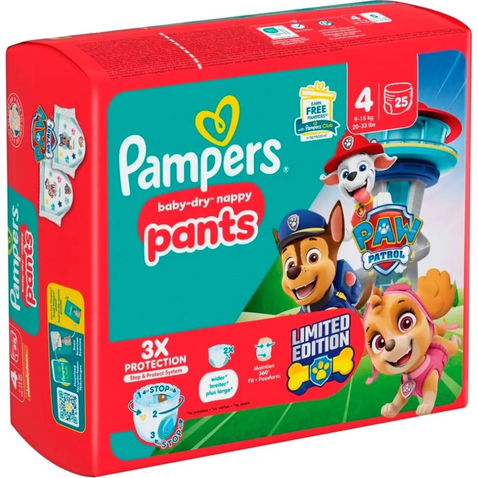 Pampers Baby-Dry Paw Patrol Pants Maat 4 Luierbroekjes