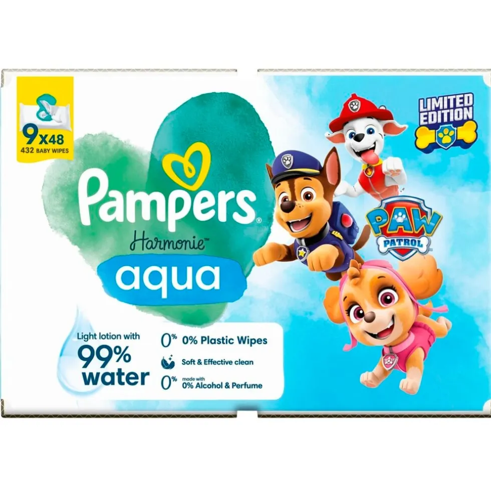 Pampers Harmonie Aqua Paw Patrol Babydoekjes