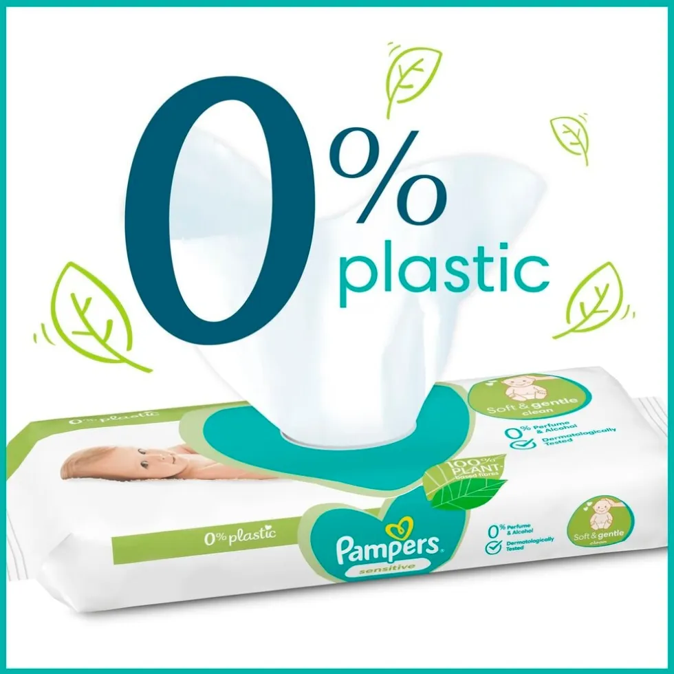Pampers Sensitive 0% Plastic Babydoekjes