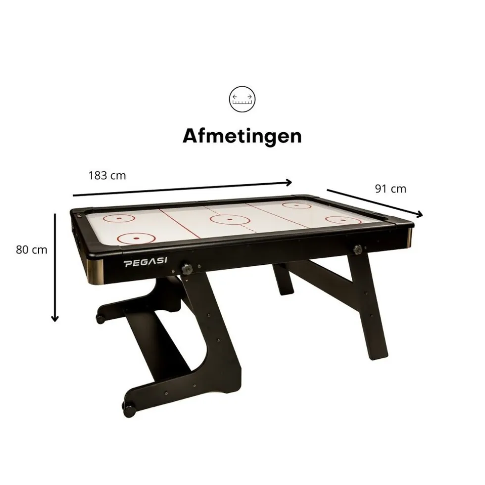 Pegasi airhockeytafel Tornado inklapbaar