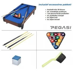Pegasi pooltafel Mini Brown