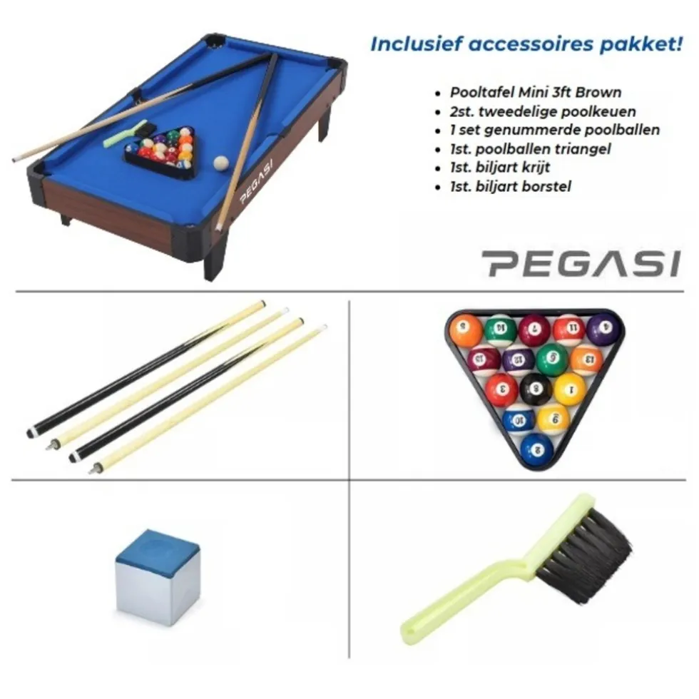 Pegasi pooltafel Mini Brown