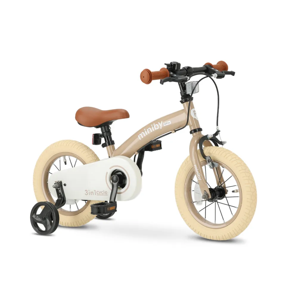 Qplay Miniby Kinderfiets 12 Inch 3 in 1 Loopfiets
