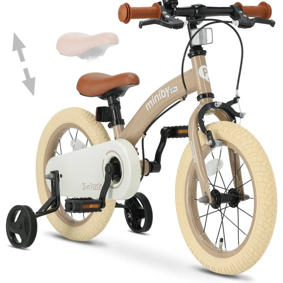 Qplay Miniby Kinderfiets 12 Inch 3 in 1 Loopfiets