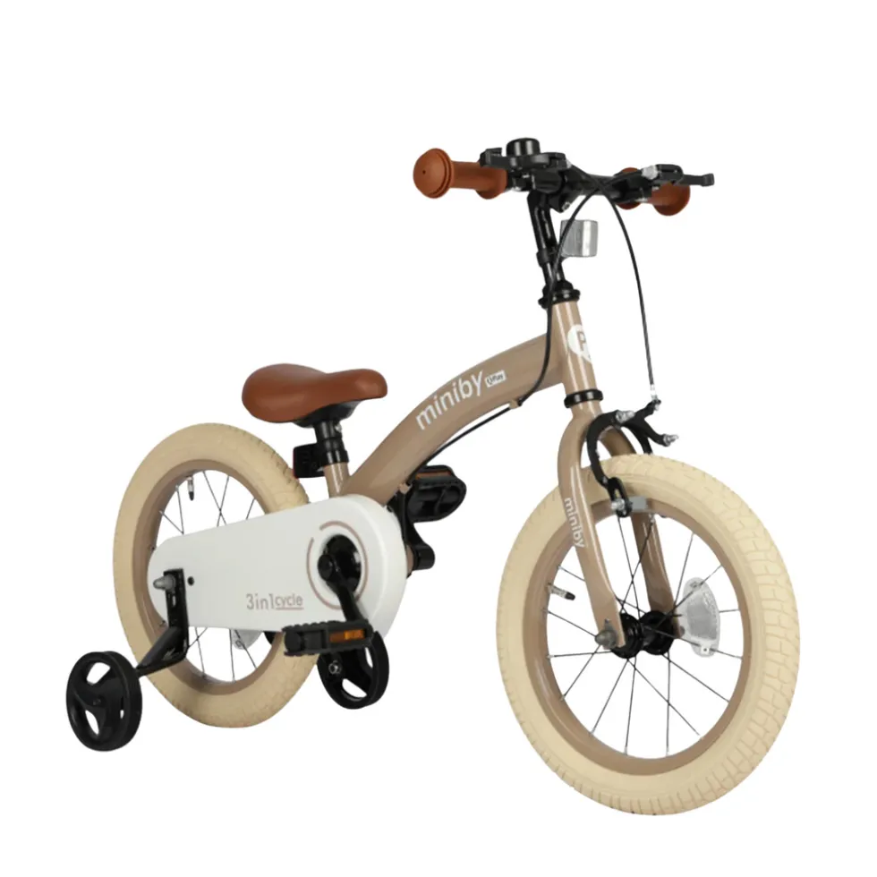 Qplay Miniby Kinderfiets 14 Inch 3 in 1 Loopfiets