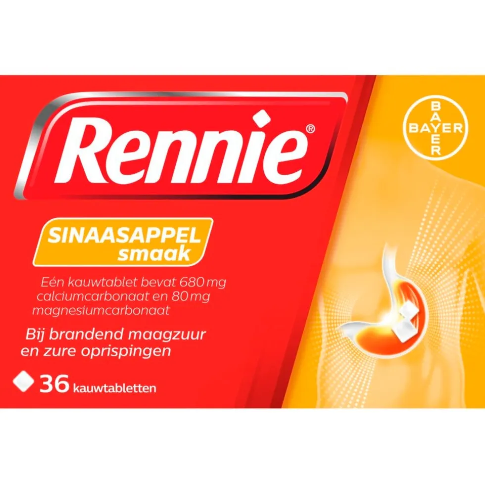 Rennie Sinaasappel Kauwtabletten