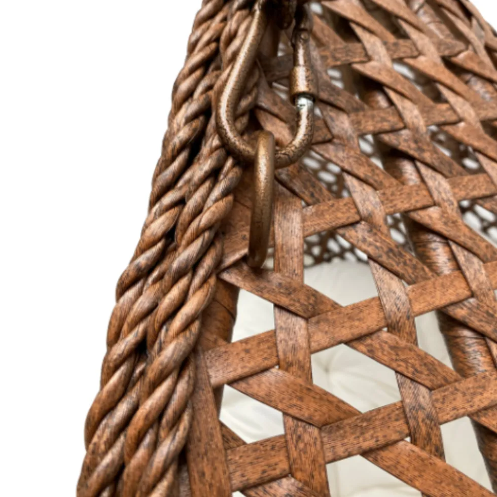 Rijoka Hangstoel Dubbel Eggy Rope Schommelstoel Luxe Rattan 2persoons