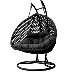 Rijoka Hangstoel Dubbel Eggy Rope Schommelstoel Luxe Rattan 2persoons