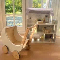 Rijoka Houten Poppenwagen Loopwagen Kinderwagen