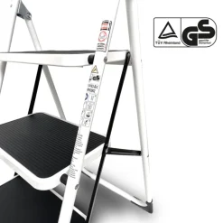 Rijoka Huishoudtrap Inklapbaar 3 Treden Anti Slip Treden Sponge Handgrepen