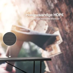 Rijoka Inklapbare Picknicktafel Set Houtlook Design Klaptafel Biertafel