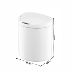 Rijoka Prullenbak Sensor 8 Liter Kunststof Soft Close Vingerafdrukvrij Afvalbak