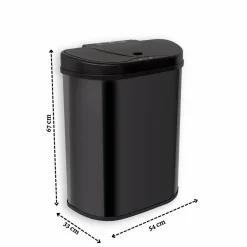Rijoka Prullenbak Sensor Dubbel 70 Liter Recycle RVS Soft Close Vingerafdrukvrij