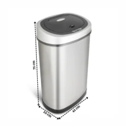 Rijoka Prullenbak Sensor 50 Liter RVS Soft Close Vingerafdrukvrij