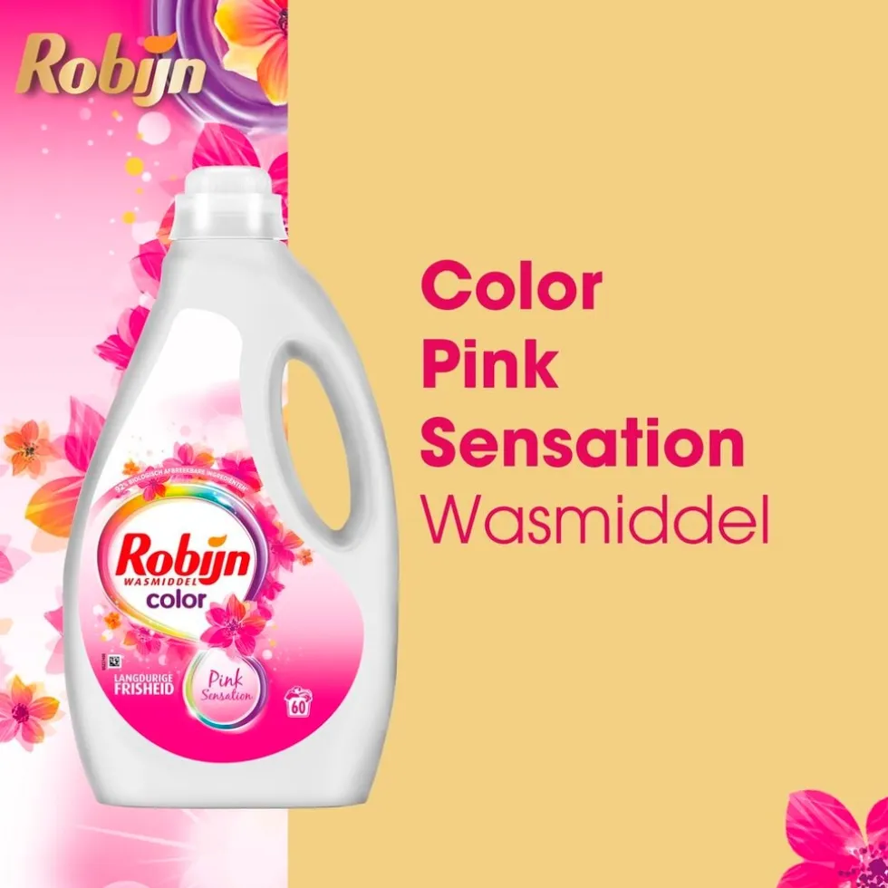 Robijn Color Pink Sensation Vloeibaar Wasmiddel