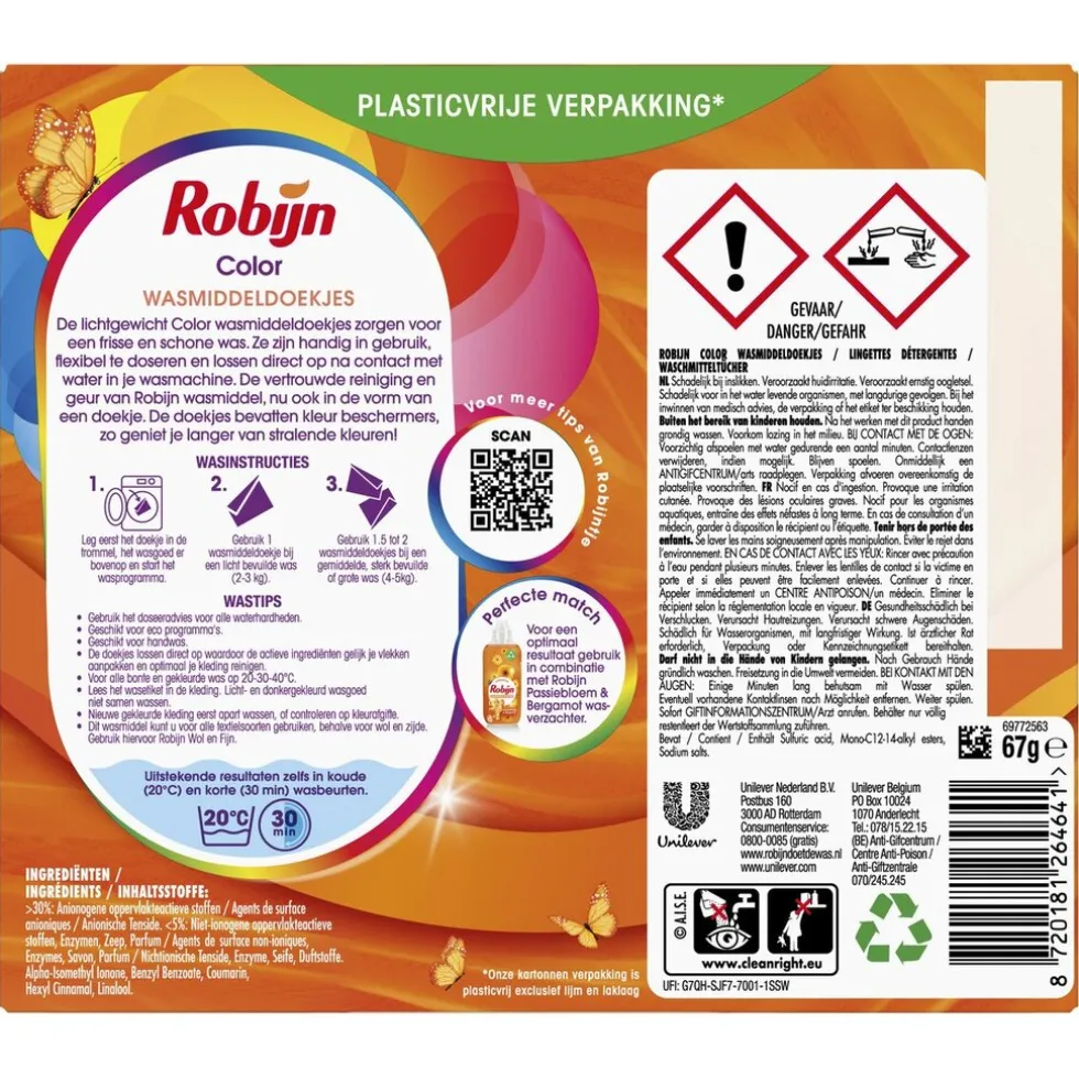 Robijn Color Wasmiddeldoekjes