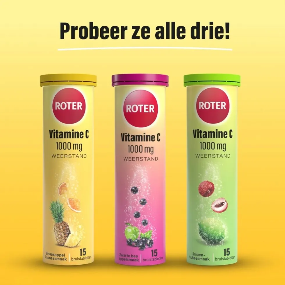 Roter Vitamine C 1000mg Sinaasappel Ananas Bruistabletten