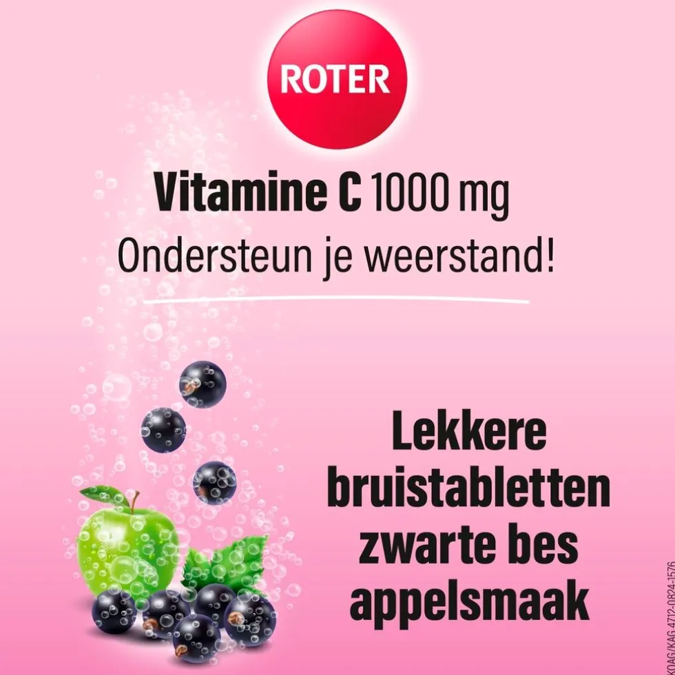 Roter Vitamine C 1000mg Zwarte Bes Appel Bruistabletten