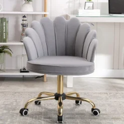 Russle Velvet Schelp Bureaustoel