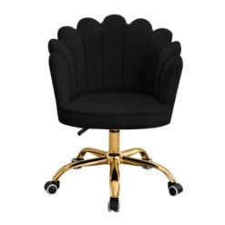Russle Velvet Schelp Bureaustoel