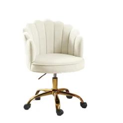 Russle Velvet Schelp Bureaustoel