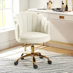 Russle Velvet Schelp Bureaustoel