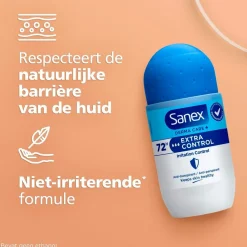 Sanex Derma Care+ Extra Control 72h Antitranspirant Deodorant Roller