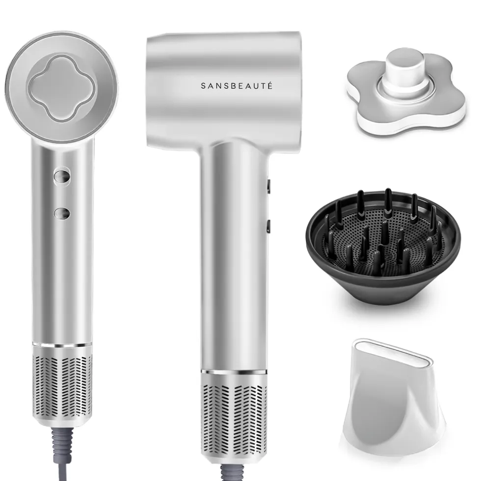 Sansbeauté Föhn Met Diffuser - Ionische Haardroger - Reisföhn - Haarföhn - Krullen - Hair Dryer - 2000W