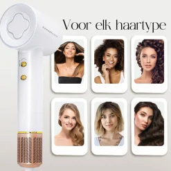Sansbeauté Föhn Met Diffuser - Ionische Haardroger - Reisföhn - Haarföhn - Krullen - Hair Dryer - 2000W