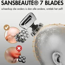 Sansbeauté Hoofdscheerapparaat + Extra Scheerkop - Skull Shaver - Pro Magnetic