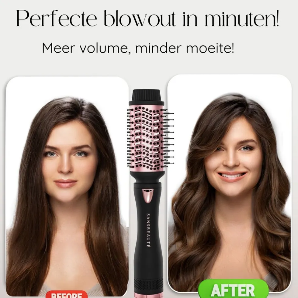Sansbeauté® 4-in-1 Fohnborstel - Haarborstel - Krulborstel