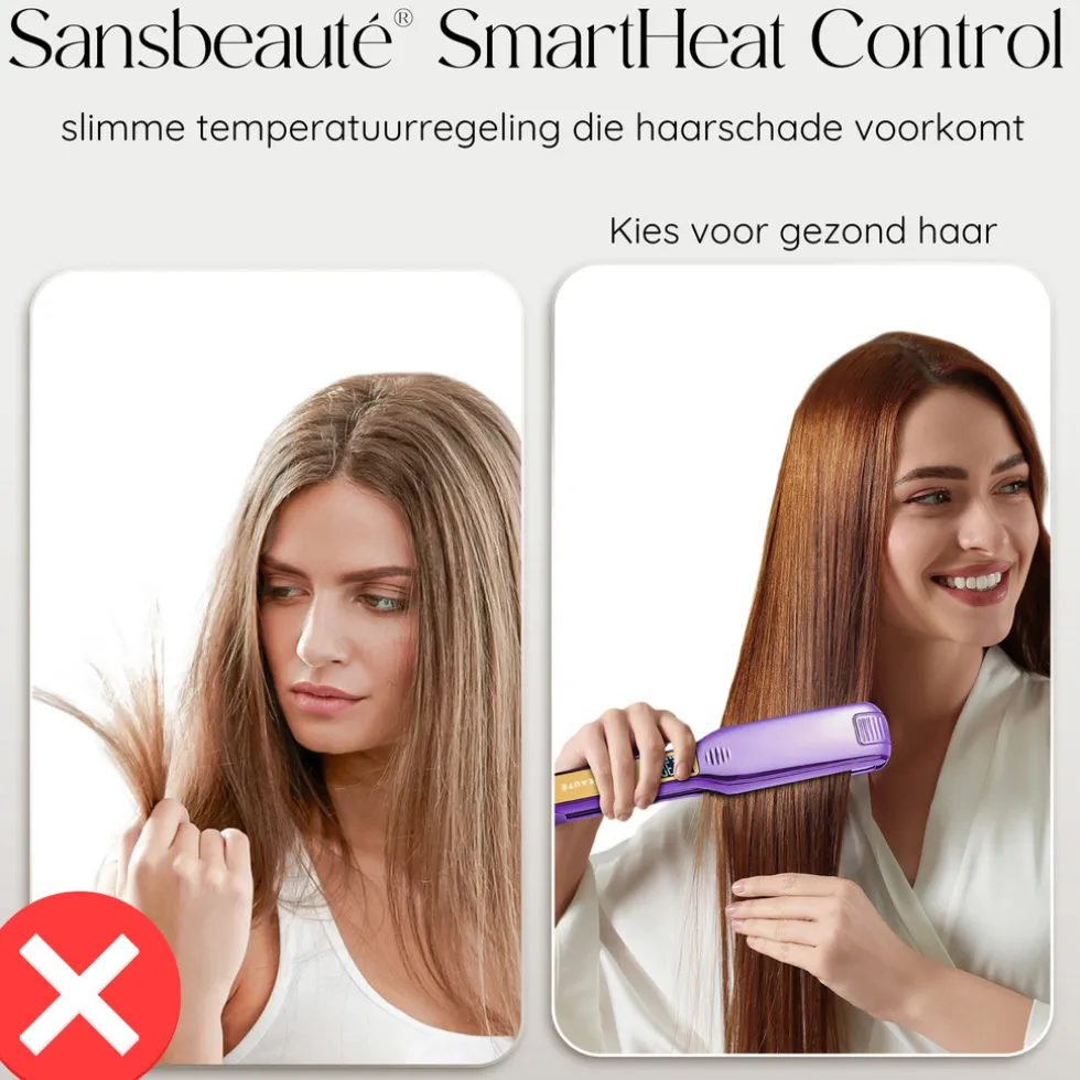 Sansbeauté Professionele Stijltang - Hair Straightener - Stijltangen - 80℃ t/m 230℃