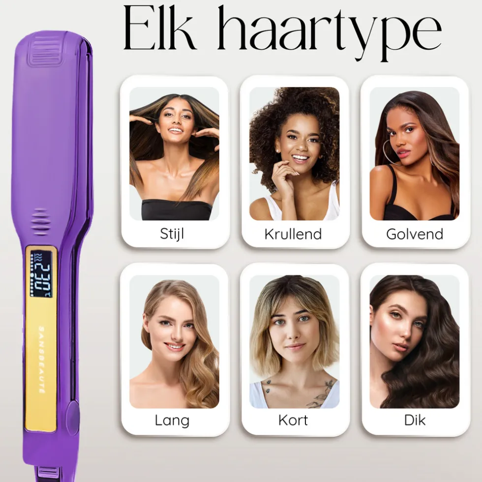 Sansbeauté Professionele Stijltang - Hair Straightener - Stijltangen - 80℃ t/m 230℃