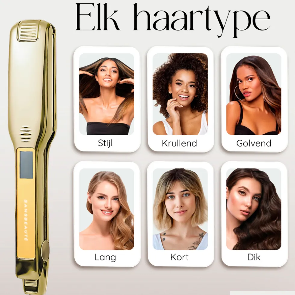 Sansbeauté Professionele Stijltang - Hair Straightener - Stijltangen - 80℃ t/m 230℃