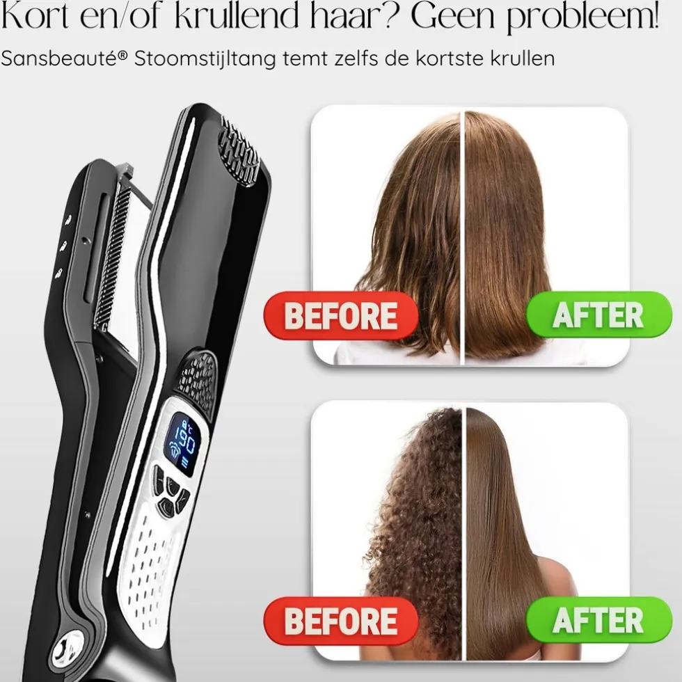 Sansbeauté Professionele Stoomstijltang 4.1
