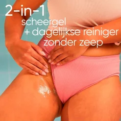 Satin Care Huid & Schaamhaar 2-In-1 Reiniger en Scheergel
