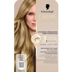 Schwarzkopf Creme Supreme 8-0 Natuurlijk Blond Verzorgende Crèmekleuring