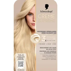 Schwarzkopf Creme Supreme 10-0 Natuurlijk Ultra Lichtblond Verzorgende Crèmekleuring