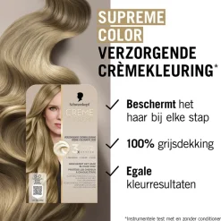 Schwarzkopf Creme Supreme 8-16 Cool Asblond Verzorgende Crèmekleuring