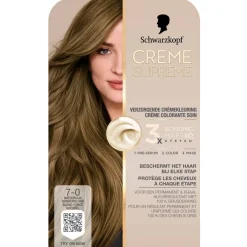 Schwarzkopf Creme Supreme 7-0 Natuurlijk Donkerblond Verzorgende Crèmekleuring