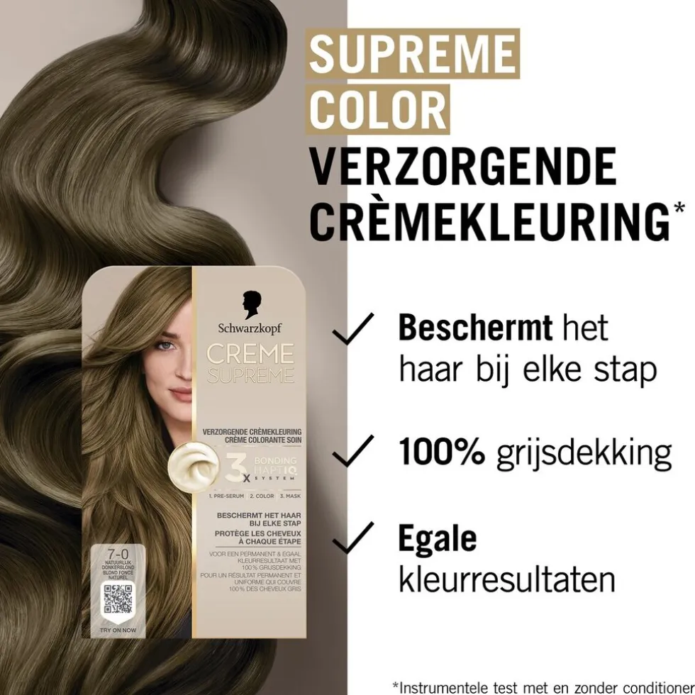 Schwarzkopf Creme Supreme 7-0 Natuurlijk Donkerblond Verzorgende Crèmekleuring