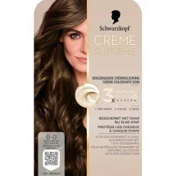 Schwarzkopf Creme Supreme 6-0 Natuurlijk Lichtbruin Verzorgende Crèmekleuring