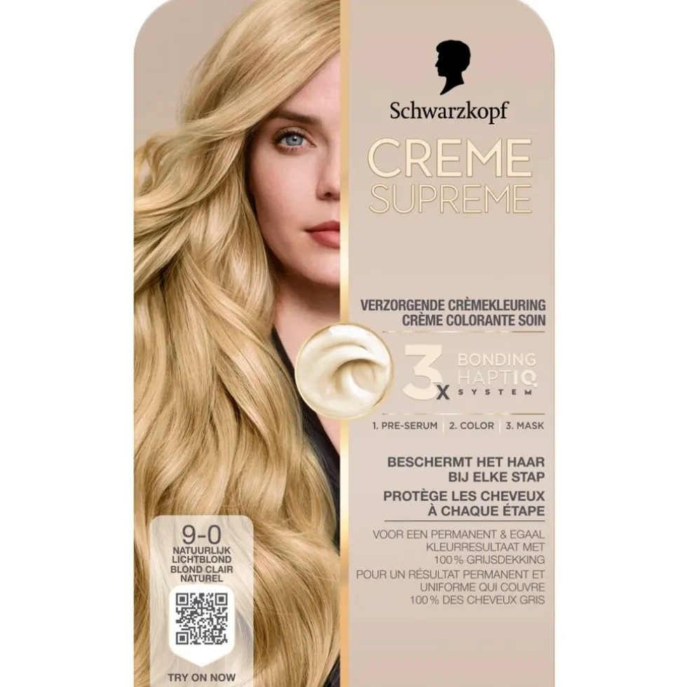 Schwarzkopf Creme Supreme 9-0 Natuurlijk Lichtblond Verzorgende Crèmekleuring