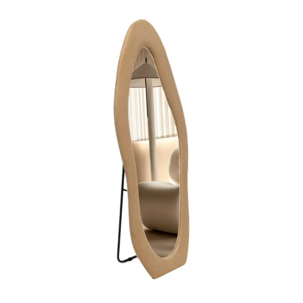 SensaHome Gestoffeerde Staande Spiegel Shaped
